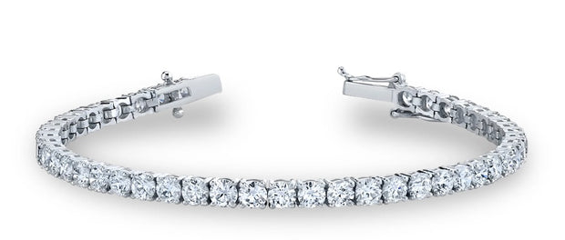 10.02ctw NATURAL ROUND BRILLIANT CUT DIAMOND TENNIS BRACELET