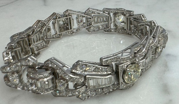 Estate Platinum and Diamond Bracelet