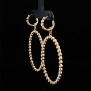 Hoop Dangling Diamond Earrings