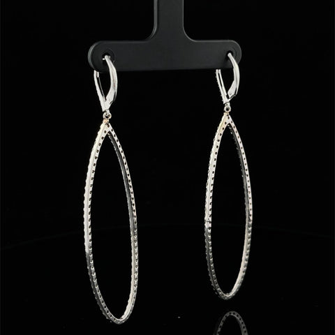 Oval Diamond Hoops