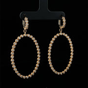 Hoop Dangling Diamond Earrings